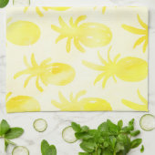 Linge De Cuisine Aquarelle d'ananas jaune (Plié)