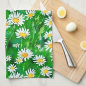 Linge De Cuisine Aquarelle dans un champ vert (Quart Plié)