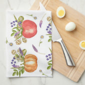 Linge De Cuisine Aquarelle d'automne, Composition transparente. (Quart Plié)