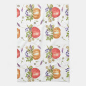 Linge De Cuisine Aquarelle d'automne, Composition transparente. (Vertical)