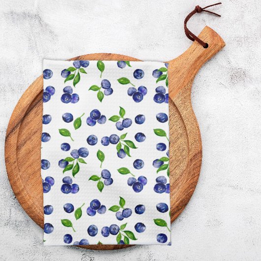 Linge De Cuisine Aquarelle de bleuet Berry Cuisine Fruit mignon