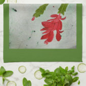 Linge De Cuisine Aquarelle de cactus de Noël (Plié)