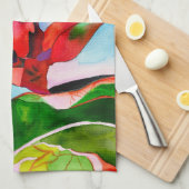 Linge De Cuisine Aquarelle de fleurs indigènes de Waratah (Quart Plié)