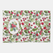 Linge De Cuisine Aquarelle de framboises mignonnes (Horizontal)