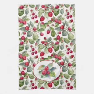 Linge De Cuisine Aquarelle de framboises mignonnes