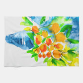 Linge De Cuisine Aquarelle de fruits d'art kumquat orange (Horizontal)