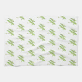 Linge De Cuisine Aquarelle de jardin vert plante d'herbe de menthe (Horizontal)