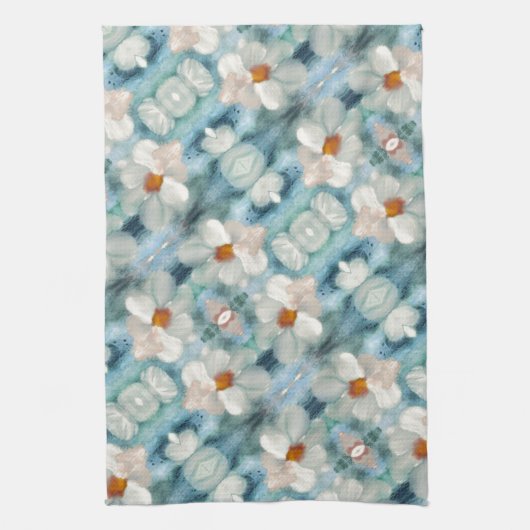 Linge De Cuisine Aquarelle de marais Floral (Vertical)