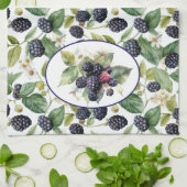 Linge De Cuisine Aquarelle de mûre Blackberry (Plié)