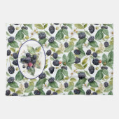 Linge De Cuisine Aquarelle de mûre Blackberry (Horizontal)