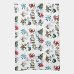 Linge De Cuisine Aquarelle de Noël