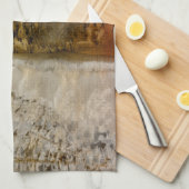 Linge De Cuisine Aquarelle d'Earthtone - la terre chaude Brown (Quart Plié)