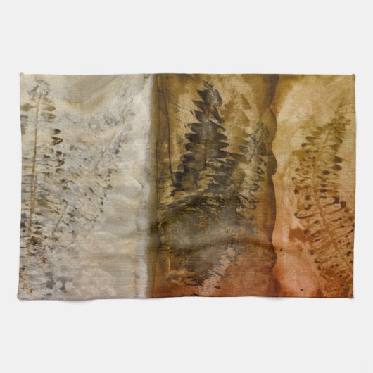 Linge De Cuisine Aquarelle d'Earthtone - la terre chaude Brown (Horizontal)