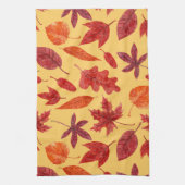 Linge De Cuisine Aquarelle des feuilles rouges (Vertical)