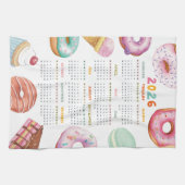 Linge De Cuisine Aquarelle Dessert Donut 2026 Calendrier (Horizontal)