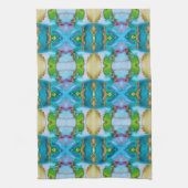 Linge De Cuisine Aquarelle dorée bleue (Vertical)