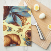 Linge De Cuisine Aquarelle d'ours Vintage (Quart Plié)
