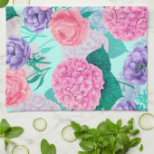 Linge De Cuisine Aquarelle du jardin de printemps 2 (Plié)