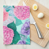 Linge De Cuisine Aquarelle du jardin de printemps 2 (Quart Plié)