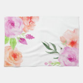 Linge De Cuisine Aquarelle élégante florale (Horizontal)