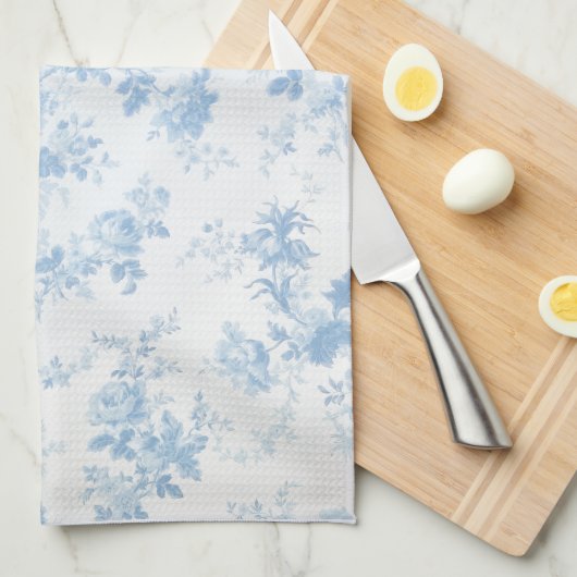 Linge De Cuisine Aquarelle Élégants Florals (Quart Plié)
