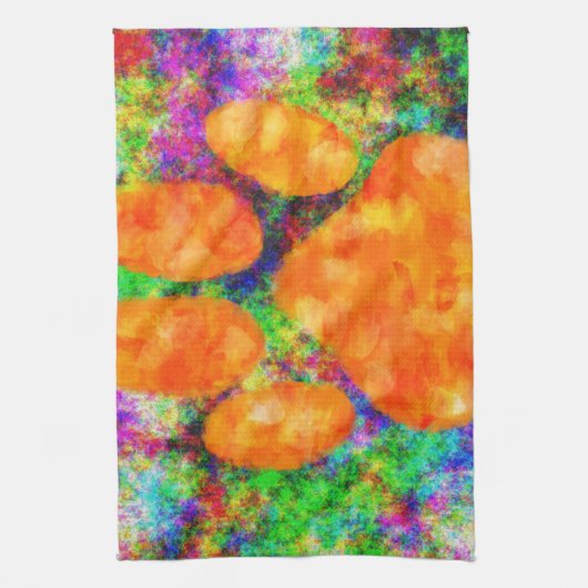 Linge De Cuisine Aquarelle Empreinte de patte de chien (Vertical)