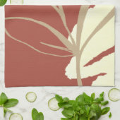 Linge De Cuisine Aquarelle en terre cuite Boho (Plié)