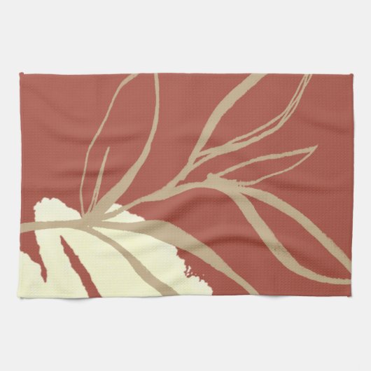 Linge De Cuisine Aquarelle en terre cuite Boho (Horizontal)