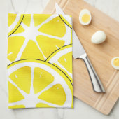 Linge De Cuisine Aquarelle et tranches de citron en stylet (Quart Plié)