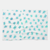 Linge De Cuisine Aquarelle étoile - turquoise (Horizontal)