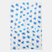 Linge De Cuisine Aquarelle étoilée - bleu (Vertical)