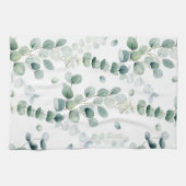 Linge De Cuisine Aquarelle eucalyptus feuilles (Horizontal)