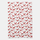 Linge De Cuisine Aquarelle Festive Cardinal Bird (Vertical)