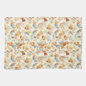 Linge De Cuisine Aquarelle Feuilles Automnes - Cosy Fall Nature (Horizontal)