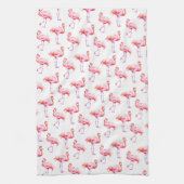 Linge De Cuisine Aquarelle Flamant rose rose tropicale (Vertical)