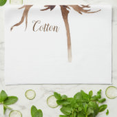 Linge De Cuisine Aquarelle Fleur de Coton (Plié)