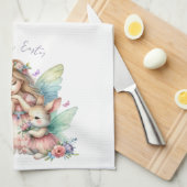 Linge De Cuisine Aquarelle Fleur de printemps de Pâques (Quart Plié)