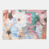 Linge De Cuisine Aquarelle Fleurs Abstraites 1 (Horizontal)