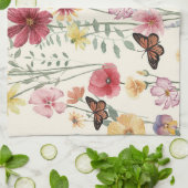 Linge De Cuisine Aquarelle Fleurs sauvages Printemps été Meadow (Plié)