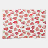 Linge De Cuisine Aquarelle fraise (Horizontal)