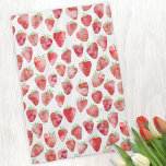 Linge De Cuisine Aquarelle fraise<br><div class="desc">Ambiance fraise douce, fraîche et fruitée. Art original de Nic Squirrell</div>