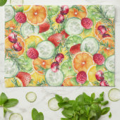 Linge De Cuisine Aquarelle Fruit d'été (Plié)