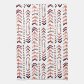 Linge De Cuisine Aquarelle géométrique Arrowroot Motif rose violet (Vertical)