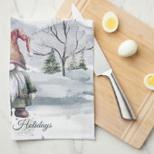 Linge De Cuisine Aquarelle Gnome (Quart Plié)