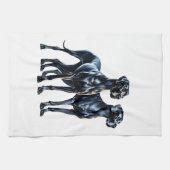 Linge De Cuisine Aquarelle Great Danes (Horizontal)