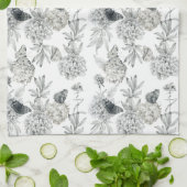 Linge De Cuisine Aquarelle hydrangée (Plié)