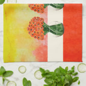 Linge De Cuisine Aquarelle italienne Ranunculus (Plié)