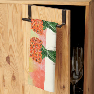 Linge De Cuisine Aquarelle italienne Ranunculus