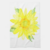 Linge De Cuisine Aquarelle jaune lumineuse de tournesol d'été (Vertical)