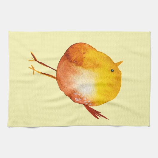 Linge De Cuisine Aquarelle jaune mignon (Horizontal)